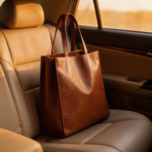 The Artisan Tote - Handcrafted Full-Grain Leather Shoulder Bag for Women | Minimalist Work & Travel Carryall