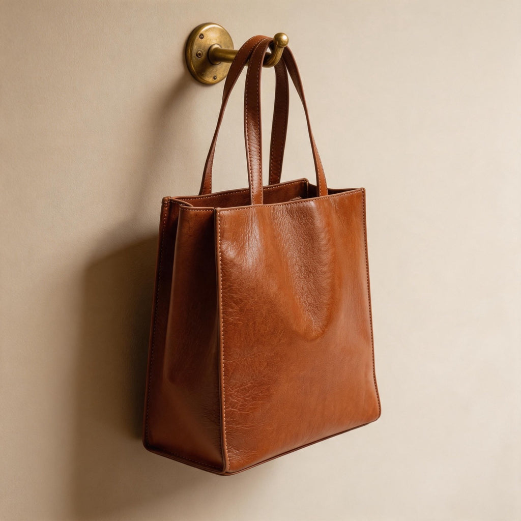 The Artisan Tote - Handcrafted Full-Grain Leather Shoulder Bag for Women | Minimalist Work & Travel Carryall