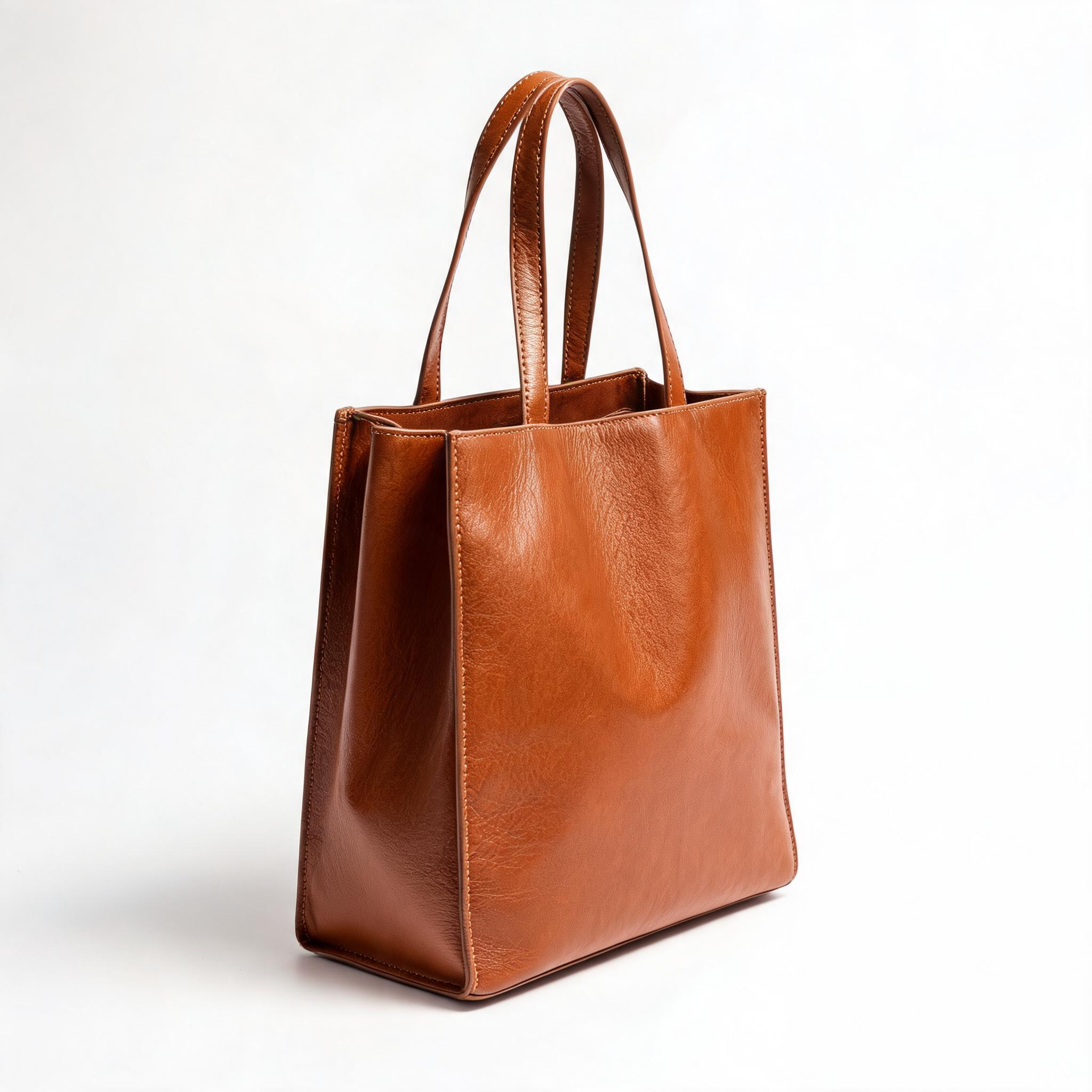 The Artisan Tote - Handcrafted Full-Grain Leather Shoulder Bag for Women | Minimalist Work & Travel Carryall
